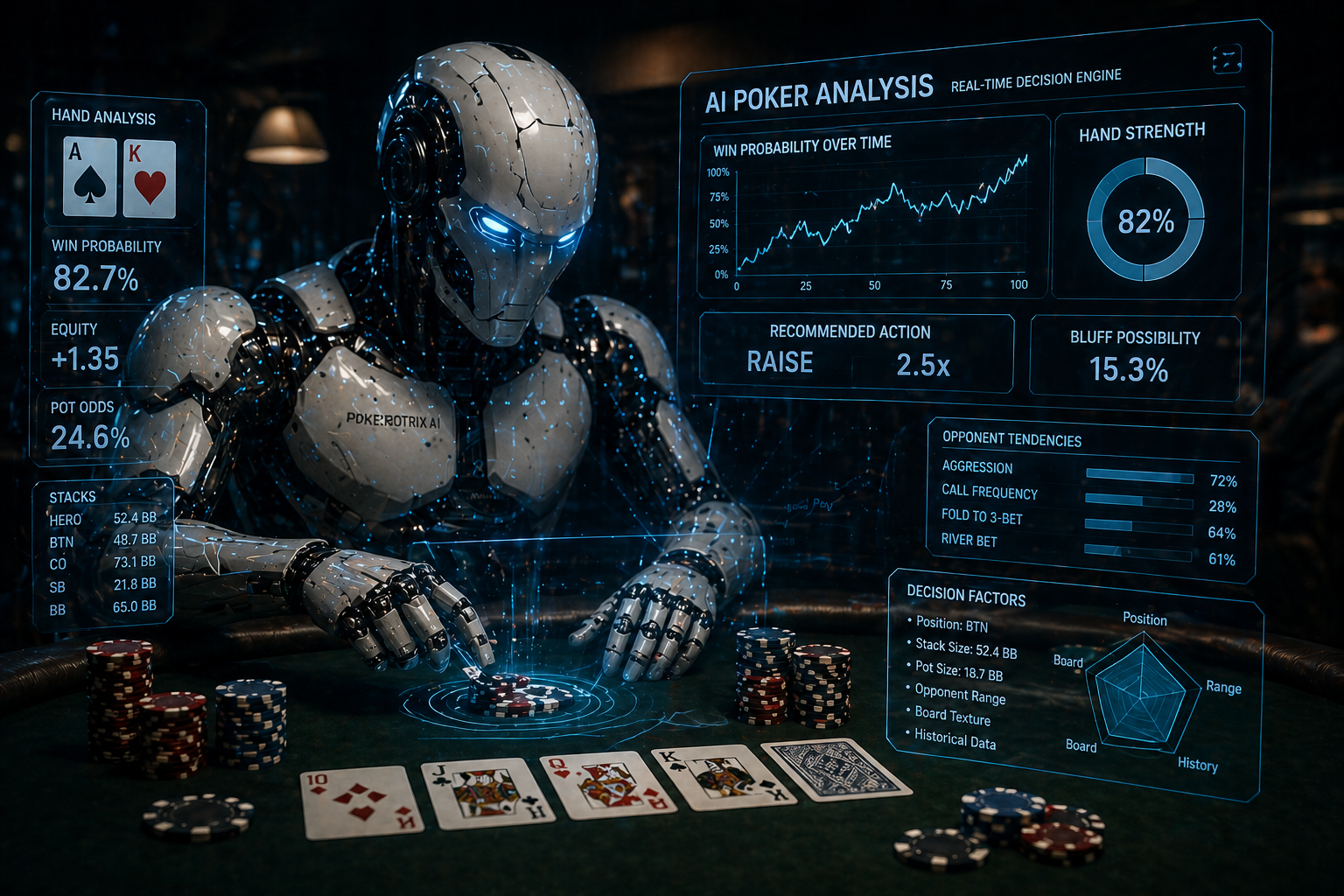 best AI poker bot analyzing game data in real time