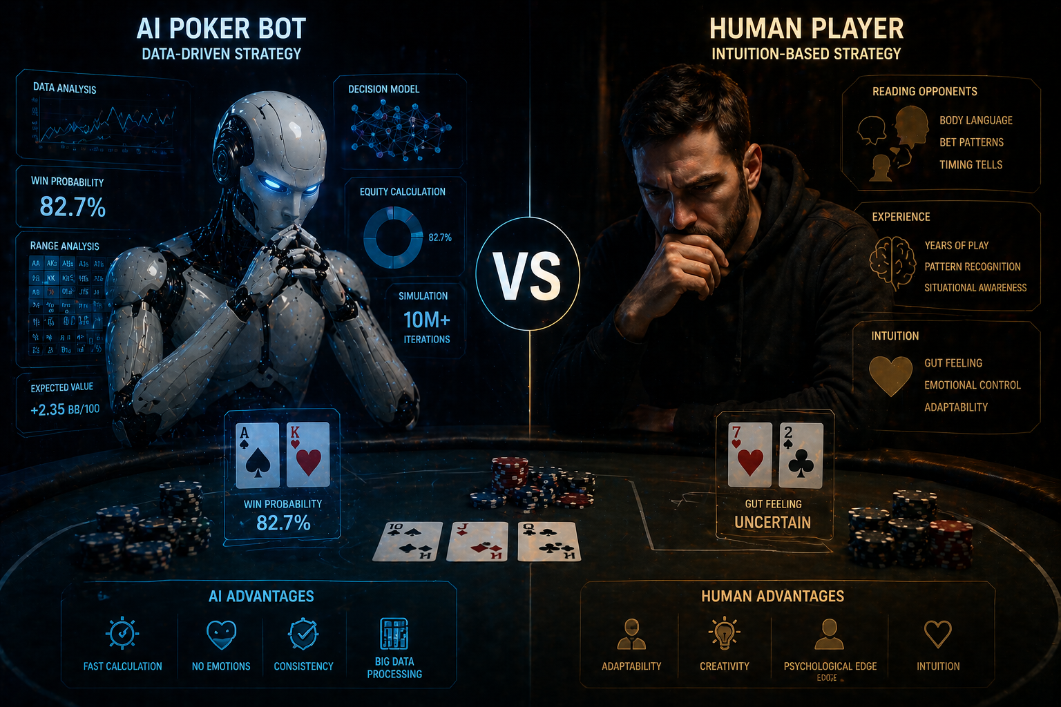 ai vs human poker strategy comparison